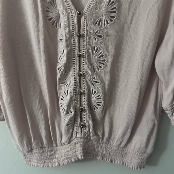 Maurices Mauve Embroidered Blouse - Picture 4 of 6